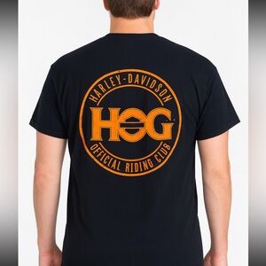 Harley-Davidson HOG Men’s Large Black T-Shirt Official Riding Club